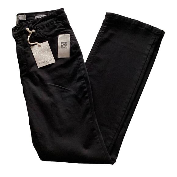 Anne Klein Womens Black Slimming High-Rise Boot Cut  Jeans Size 10 - Picture 1 of 4
